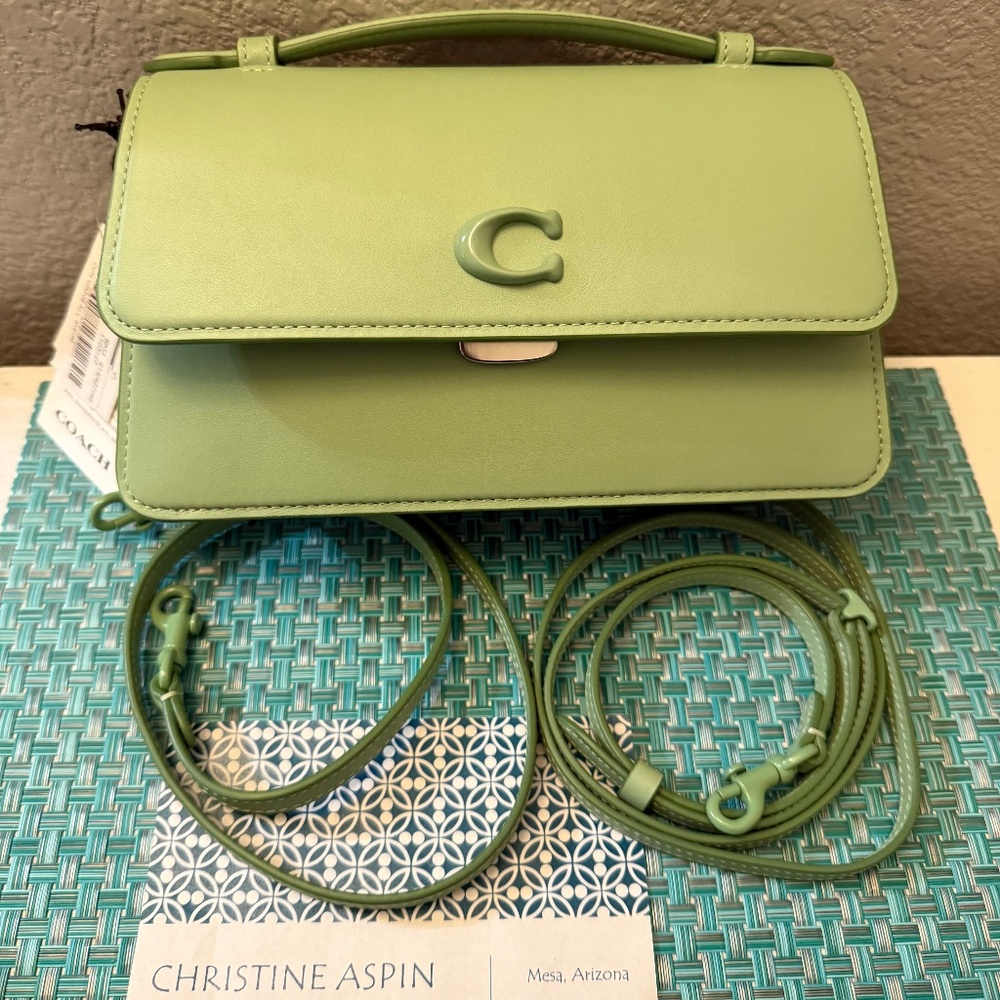 NWT Coach Juno Crossbody Bag in Pistachio green